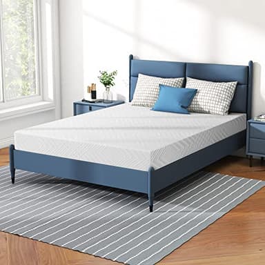 IULULU Full Mattress, 8 inch Memory Foam Mattress in a Box Full Size Green Tea Gel Infused, Medium Firm, CertiPUR-US Certified, Made in USA, White - Image 2