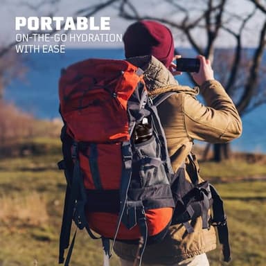 ONETIGRIS 32 oz Insulated Water Bottle with Straw - Tactical Stainless Steel Water Jug, Leakproof Thermos Wide Mouth Sport bottle with 3 Lids and Sleeve for Travel, Gym, Camping, Hiking - Image 7