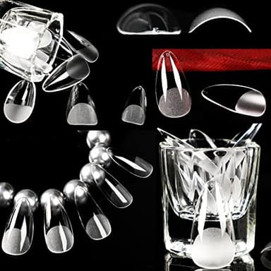 UNA GELLA Almond Fake Gel Nail Tips, 216pcs Medium Almond Pre Shaped Nails Tips for Long-Lasting Acrylic Nails, Perfect for DIY At Home French Style Nail Salon 12 Sizes - Image 8