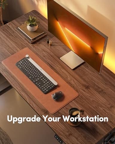 FEZIBO Electric Standing Desk, Height Adjustable Stand up, 48 x 24 Inches Sit Stand Home Office, Computer Desk, Black Walnut - Image 4