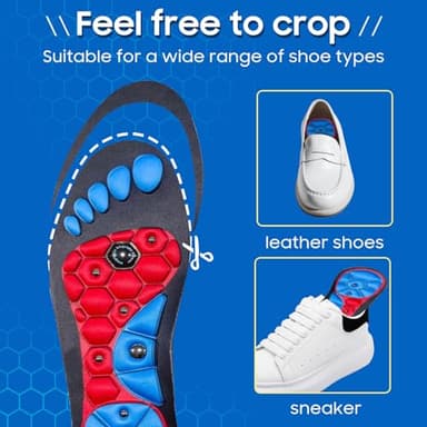Orthopedic Acupressure Insoles, Reflexology Massage Insoles for Pain Relief, Comfortable Support for Daily Use, Comfortable Foot Support for Men and Women (Red Black, M:9-11) - Image 4