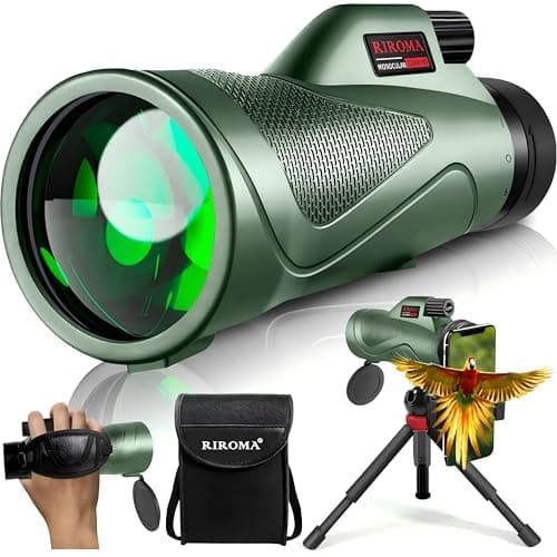 Monocular Telescope 12X60 HD Monocular with Smartphone Adapter Tripod & Portable Bag, Monoculars for Adults High Power with BAK4 Prism & FMC Lens, Suitable for Bird Watching Hunting Hiking Camping - Image 1
