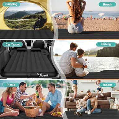 Uncle elk Tesla Model Y Mattress, Inflatable SUV Mattress for Portable Camping Mattress, Foldable Air Mattress with Air Pump and Storage Bag for Tesla Model Y and SUV Travel, Black - Image 6