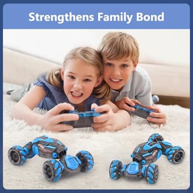 Gesture Sensing RC Stunt Car for Boys, Remote Control Toys for Kids Age 5-7, 6-8, 9 10 11 12+ Years Old Birthday Gifts, 2.4GHz Hand Controlled RC Drift Car with Light & Music, Double-Sided Driving - Image 8