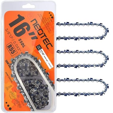 NEOTEC 16 Inch Chainsaw Chain 3/8" LP Pitch .043" Gauge 55 Drive Links - Fits Stihl MS170, MS171, MS180c - R55(3 Chains) - Image 1