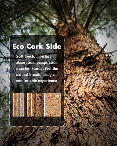 YSAGi Double-Sided Desk Mat, Eco Cork Desk Protector, Large Mouse Pad, Waterproof Blotter, Writing Pad for Office/Home (23.6"x13.7", Olive Green + Cork) - Image 4
