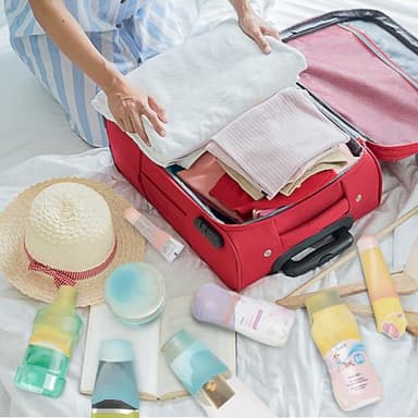 12 Pack Multi Sizes Silicone Bottle Covers Travel Essentials for Women, 2025 Cruise Ship Essentials, Travel Size Toiletries,Travel Accessories Must Have, Travel Gadget, Elastic Sleeves for leak proof - Image 3