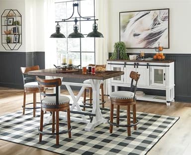 Signature Design by Ashley Valebeck Farmhouse Dining Room Server or Buffet Cabinet, White & Brown - Image 12