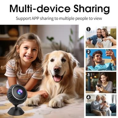 2K Mini Camera, HD Hidden Camera, WiFi Wireless Nanny Cam for Pet, Baby, Office Security, Micro Small Monitor Camera with App Control, Cloud Storage & SD Storage - Image 2