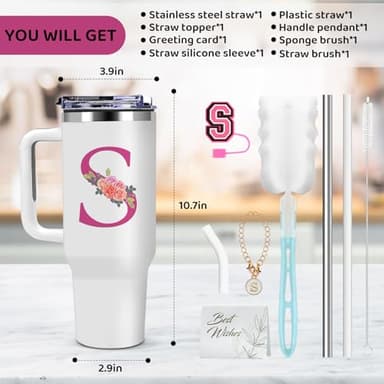 AiHeart Personalized Gifts for Women,Birthday Gift for Sister,Wife,Best Friend,Monogrammed Customized Gifts,Travel Tumbler,Iced Coffee Tumbler,for Christmas,Halloween-S - Image 5