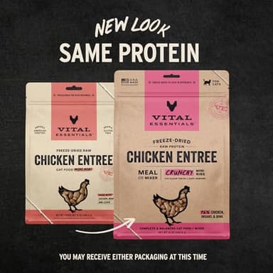 Vital Essentials Freeze-Dried Raw Chicken Meal or Mixer Cat Food Crunchy Nibs, 12 oz - Image 3