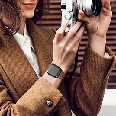 SUNFWR Leather Bands Compatible with Apple Watch Band 42mm(Series 3 2 1) 44mm 45mm 46mm 49mm for Men Women, Top Grain Genuine Leather Replacement Strap for iWatch Ultra 2, Ultra, SE2, SE, Series 10 9 8 7 6 5 4 3 2 1 - Image 7