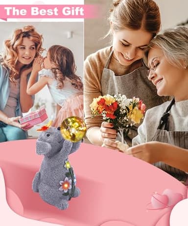 Acgarten Solar Dog Garden Statue Decor: Outdoor Sculpture Art Ornament for Porch Patio Balcony Yard Lawn - Unique Birthday Gift for Women Mom Grandma - Image 5