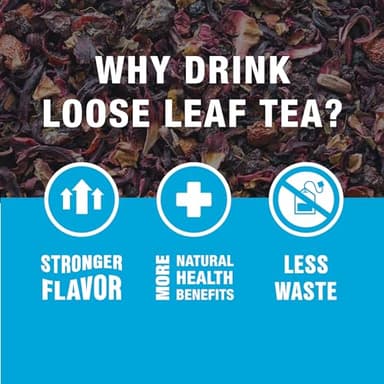 Tiesta Tea - Cranberry Hibiscus Rooibos Tea, Fireberry, Loose Leaf, Herbal Blend with Hibiscus, Cranberry, Currants & Rooibos, Enjoy Hot or Iced, 1.7oz Resealable Pouch, 25 Cups - Image 8