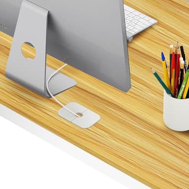 SHW 55-Inch Commercial-Grade Office Computer Desk, Oak - Image 7