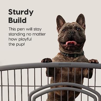 IRIS USA Puppy Playpen Dog Playpen Fence Enclosure with Dog Gate Door - Indoor Pet Playpen - 4 or 8 Panel - Image 4