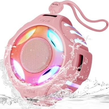 comiso Bluetooth Shower Speaker, Waterproof Bluetooth Speakers IPX7, Floating 2000mAh, Portable Wireless Speaker with LED Light, Loud HD Sound and Bass for Travel Beach Pool, Camping, Ideal Gifts. - Image 1