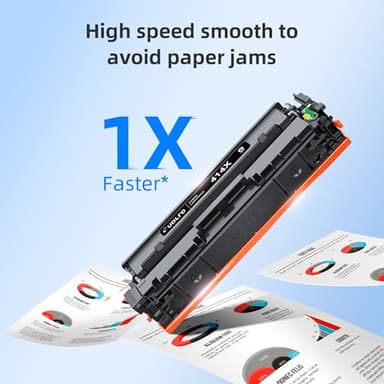 414X Toner Cartridges (with CHIP) Replacement for HP 414A Toner Cartridges 4 Pack - HP 414X Work for HP Color Laser Jet Pro MFP M479fdw M454dw M479fdn M454dn M479dw M479, 414X Toner W2020X - Image 4