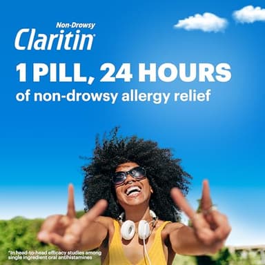 Claritin Allergy Medicine for Adults, 24-Hour Non-Drowsy Loratadine 10mg Pills, Antihistamine, 30 Tablets + 1ct On-The-Go Relief - Image 8