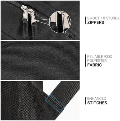 ZORFIN 26L Black Backpack for College, and Travel: Water Resistant Bookbag - Image 7