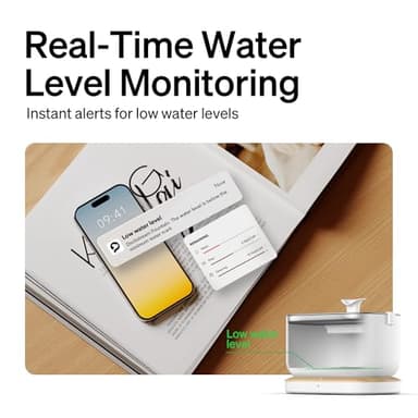 PETLIBRO Cat Water Fountain, App Monitoring Pet Fountains for Cats Indoor with Stainless Steel Tray, 2.5L/84oz Dockstream Automatic Water Dispenser for Drinking, 2.4G Wi-Fi Smart Bowl Inside - Image 6