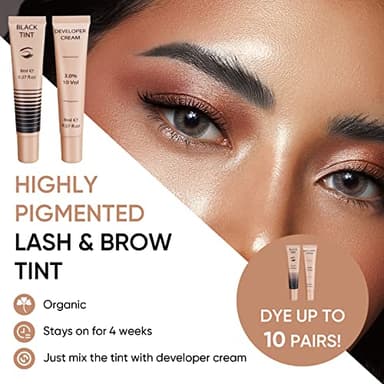 Lomansa Lash Color Kit, Instant Eyelash, Black Brow Color with Natural Effects, Safe & Easy to Use, 8ml - Image 9