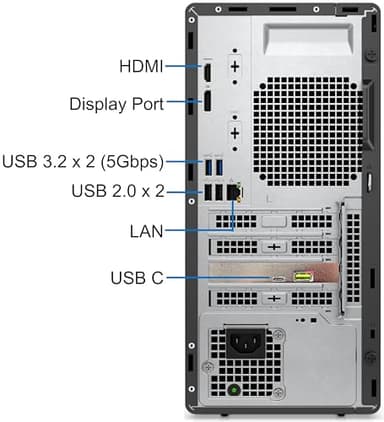 Dell 7010 Optiplex Tower Computer, Intel Core i9-12900K, 64GB RAM, 4TB NVMe SSD, DisplayPort, HDMI, USB-C, DVD-RW, Built-in WiFi, BT, Windows 11 Pro, Black Desktop - Image 2