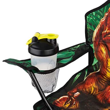 Toy To Enjoy Outdoor Dinosaur Kids Camping Chair – Foldable Children’s Chair for Camping, Tailgates, Beach, – Carrying Bag Included Mesh Cup Holder & Sturdy Construction. Ages 5 to 10 (Patent Pending) - Image 5