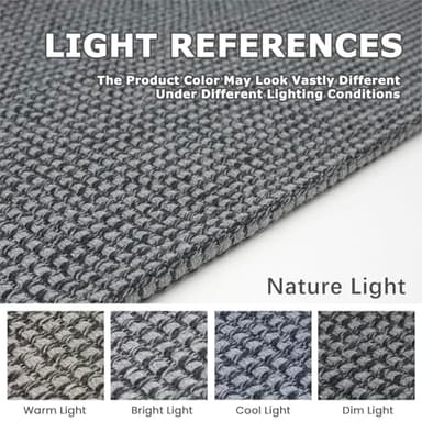 KOZYFLY Runners for Hallways 3x10 ft Washable Kitchen Runner Non Slip Rubber Backed Hallway Rugs Cotton Entryway Runner Rug Floor Carpet for Indoor Hall, Backdoor, Kitchen, Grey/Dark Grey - Image 3