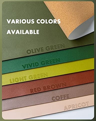 YSAGi Double-Sided Desk Mat, Eco Cork Desk Protector, Large Mouse Pad, Waterproof Blotter, Writing Pad for Office/Home (23.6"x13.7", Olive Green + Cork) - Image 6