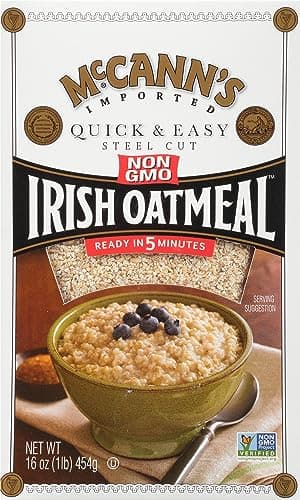 McCann's Irish Oatmeal, Quick & Easy Steel Cut Oats, 16 Ounce (Pack of 12) - Image 1