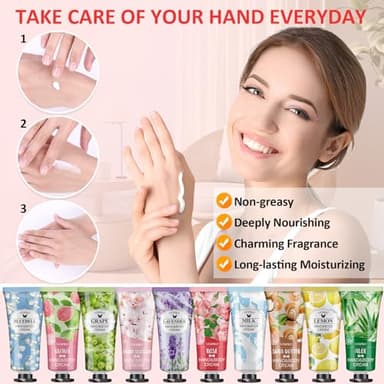 210 Pack Moisturizing Hand Cream Gifts Set For Women, Hand Lotion Travel Size for Dry Cracked Hands, Bulk Fragrance Hand Lotion for Mom Gifts, Bridal Shower Favors, Bridesmaid Gifts, Thank You Gifts - Image 3