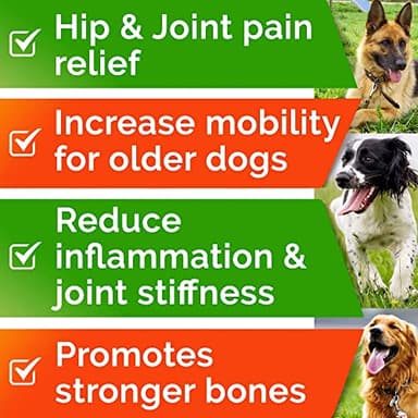 Hemp Chews for Dogs - Glucosamine Chondroitin for Dogs Joint Pain Relief with Hemp Oil, Hip & Joint Supplement Dogs, MSM Turmeric for Dogs Mobility, Dog Joint Supplement, Hemp Dog Treats Joints Health - Image 4