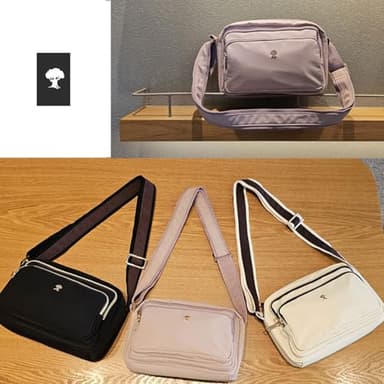 ESVAN Triple Zip Crossbody Bags for Women Fashion Ladies Purse Multi-Pocket Handbags Messenger Shoulder Bag - Image 7