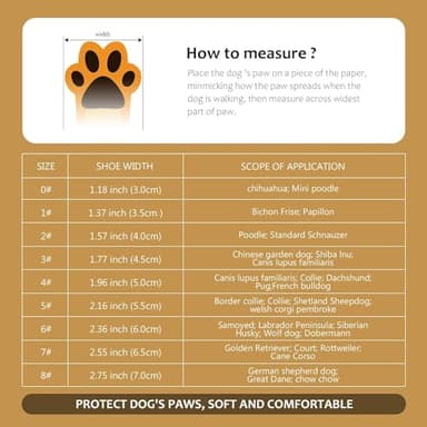 MUSIMC Dog Shoes for Large Dogs Anti-Slip Dog Boots & Paw Protectors for Hot Pavement Waterproof Small Medium Large Dog Booties for Rainy Day Summer Hiking Winter Snowy Day Dog Booties 4PCS - Image 3