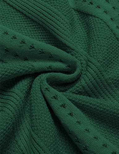 COOFANDY Men's Knit Button Down Shirts Vintage Short Sleeve Polo Shirt Fashion Casual Summer Beach Shirts Green - Image 5