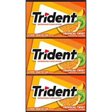 Trident Tropical Twist Sugar-Free Chewing Gum, 14 Count (Pack of 12) (168 Total Pieces) - Image 17