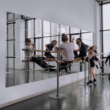 Ruomeng Home Gym Mirrors 12 Inch x 12Pcs Wall Mounted Mirror Glass Frameless Full Length Mirror Tiles for Home Gym, Bedroom, Door & Bathroom - Image 8