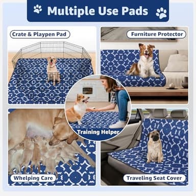 LOOBANI Washable Pee Pads for Dogs 18"x 24": 2 Pack Super Absorbent Reusable Puppy Pads Leakproof Whelping Pad, Waterproof Non-Slip Dog Training Pads for Floor, Crate, Potty, Sofa - Image 7