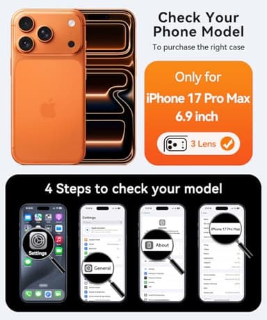 CANSHN Magnetic Compatible with iPhone 17 Pro Max Case, Upgraded [Full Camera Protection] [Compatible with Magsafe] [Translucent Matte] Shockproof Protective Phone Cover 6.9 Inch - Deep Blue - Image 2