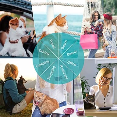 Siivton 4 Sides Expandable Pet Carrier, Airline Approved Soft-Sided Dog Cat Carrier Bag with Fleece Pad for Cats, Puppy and Small Animals (4 Extension Gray_Blue, L:18.0" L x 11.0" W x 11.0" H) - Image 7