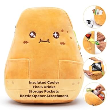 Couch Coolers, Insulated Cooler Bag Potato Plush, College Dorm Room Essentials - Image 3