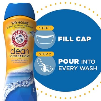 ARM & HAMMER Clean Scentsations In-Wash Scent Booster, Laundry Scent Booster Purifying Waters scent, 45 Oz - Image 9
