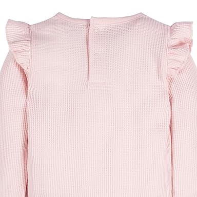 Gerber Baby Girl's 2-Pack Long Ruffle Sleeve Onesies, Confetti - Image 4