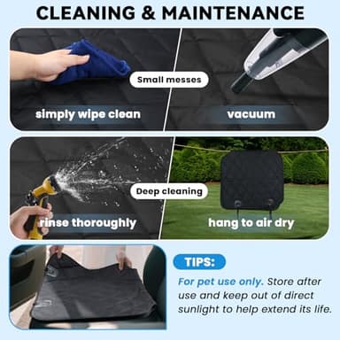 VIVAGLORY Dog Front Seat Cover Seatflex Car Seat Protector for Dog, Car Cover for Pet, Front Single Bucket Captain Chair Protector, Standard, Black, 1Pack - Image 5