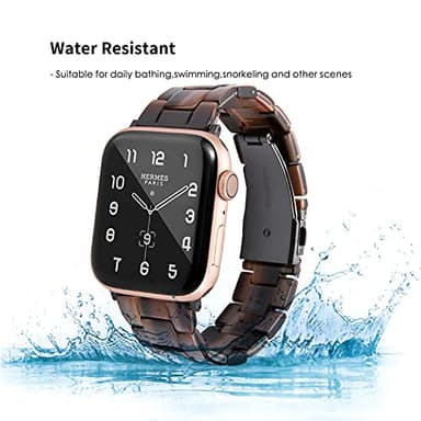 HOPO Compatible With Apple Watch Band 38mm 40mm 42mm 44mm Thin Light Resin Strap Bracelet With Stainless Steel Buckle Replacement For iWatch Series Ultra 9 8 7 6 5 4 3 2 1 - Image 5