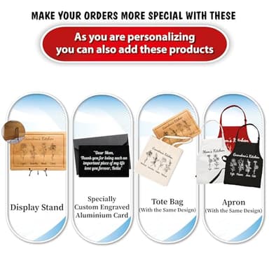 Personalized Cutting Boards, Gifts for Mom - Grandma, Birth Flower Grandma's Garden, Christmas, Birthday Mothers Day Gift for Grandma From Grandkids, Son - Daughter, Chopping Board for Mom's Kitchen - Image 7