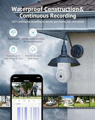 LaView 4MP Bulb Security Camera 2.4GHz,360° 2K Security Cameras Wireless Outdoor Indoor Full Color Day and Night, Motion Detection, Audible Alarm, Easy Installation, Compatible with Alexa - Image 4