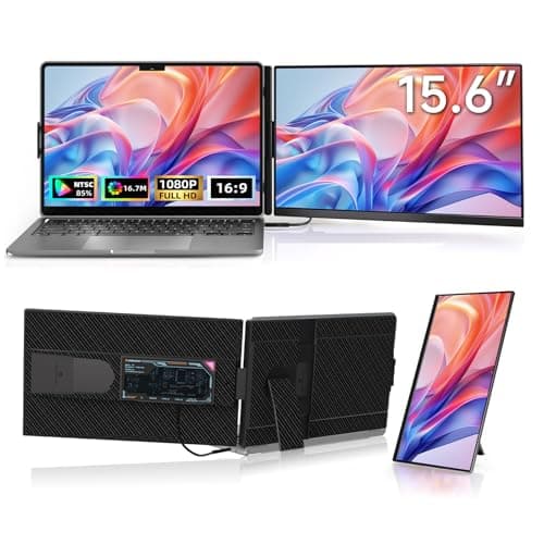 Laptop Screen Extender Dual Monitor - 15.6" Portable Monitor 85% NTSC IPS 1080P FHD Detachable Screen Extended Extra USB-C/HDMI Port Compatible with Wins Mac Dex Chrome Fits 13"-17" Laptops - Image 1