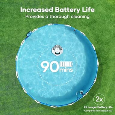 (Renewed) AIPER Cordless Robotic Pool Cleaner, Pool Vacuum with Self-Parking Technology, Portable, Ideal for Above-Ground Flat Pool up to 40 Feet - Image 3